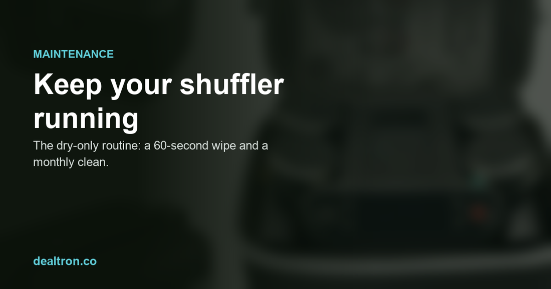 How to clean and maintain an automatic card shuffler