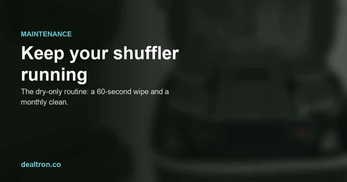 How to clean and maintain an automatic card shuffler