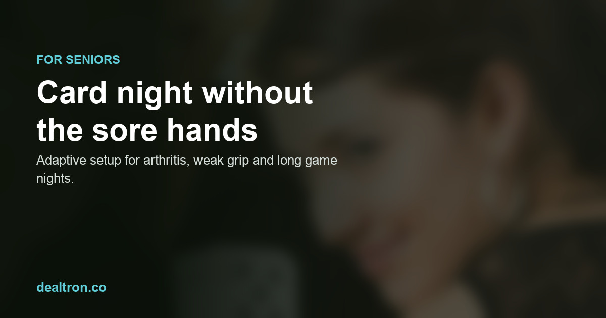 Card shufflers for seniors with arthritis or weak hands