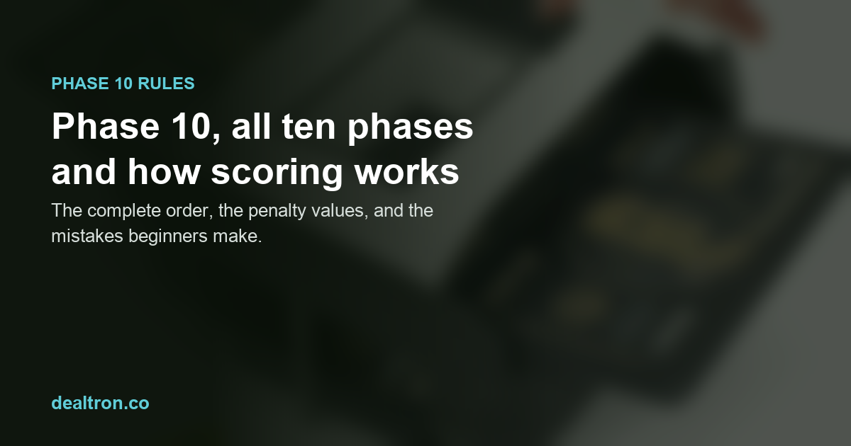 How to play Phase 10, all 10 phases and scoring