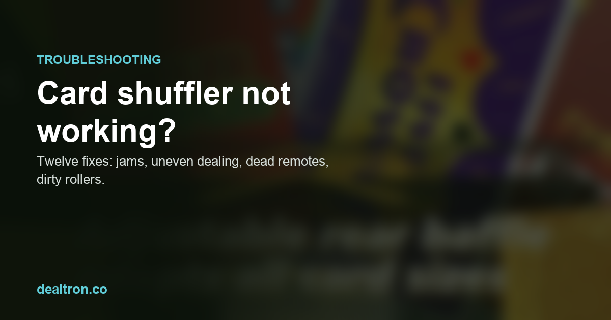 Card shuffler not working? 12 fixes that actually work