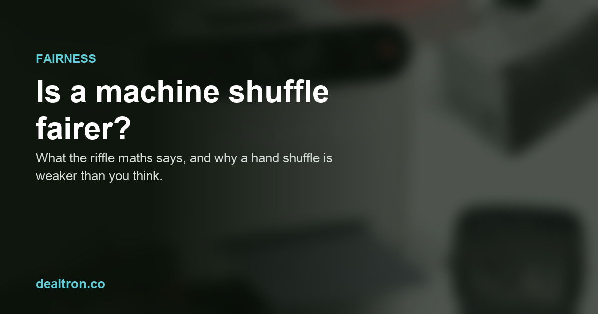 Is an automatic shuffler fairer than shuffling by hand?