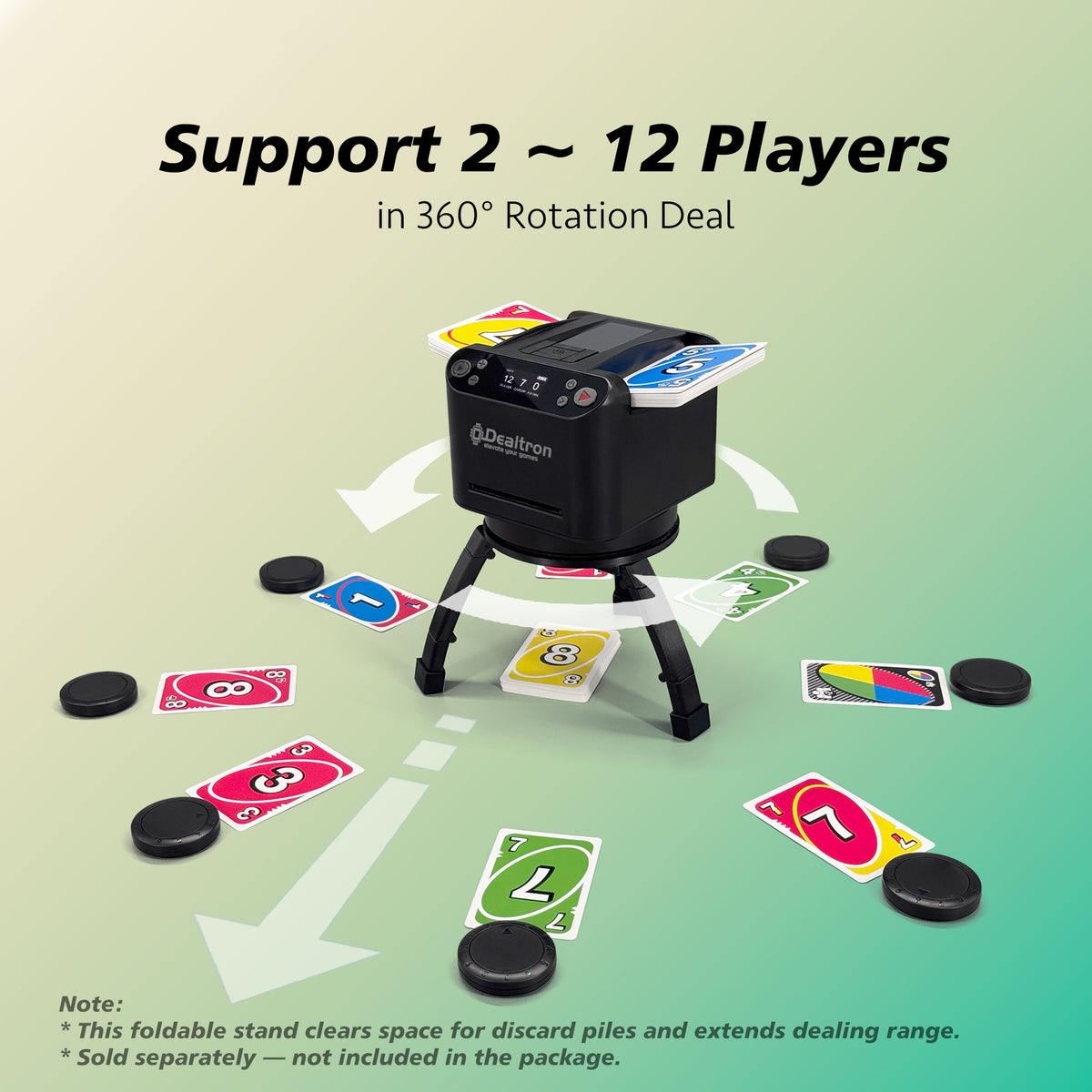 Dealtron MAX6 All-in-One Automatic Card Shuffler and Dealer with Carry Case