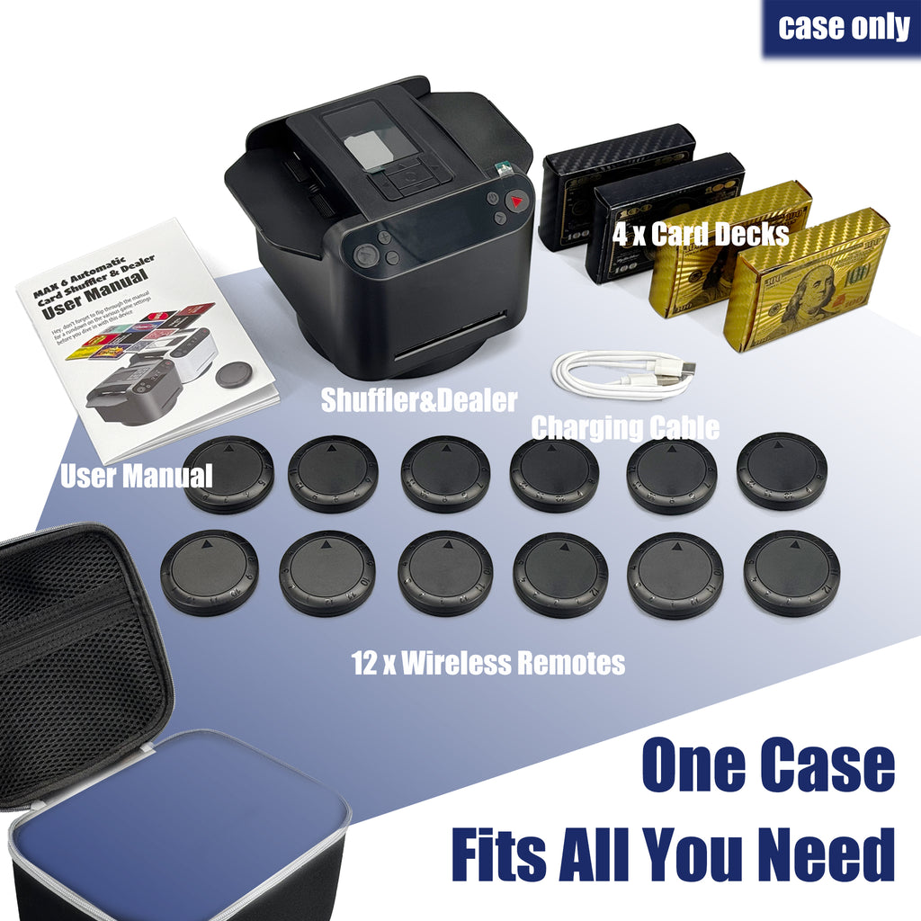 Card Shuffler and Dealer Case, Portable Hard Shell Case, Handheld Carry Bag for Travel