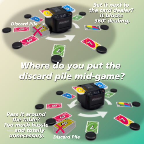 Stand solves the mid-game problem of where to keep the discard pile