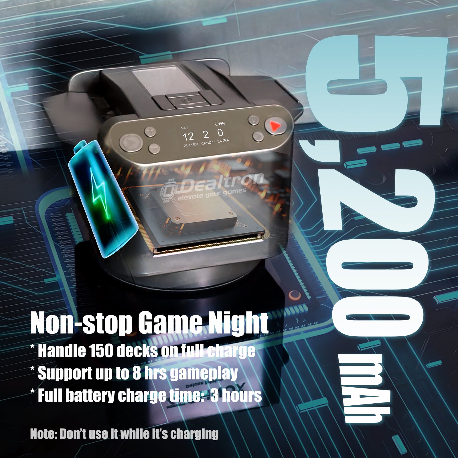 Dealtron MAX6 All-in-One Automatic Card Shuffler and Dealer